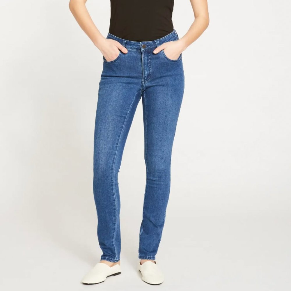 Universal Standard Size 18 Seine High Rise Skinny Jeans 32 Inch True Blue